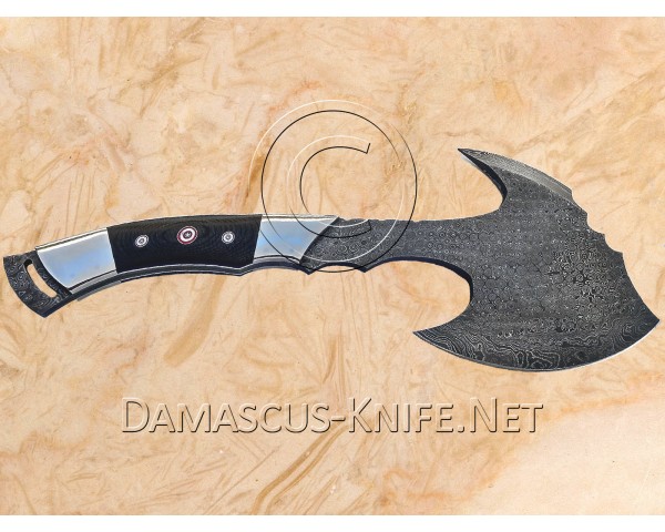 Custom Handmade Damascus Steel Full Tang Hunting and Survival Tomahawk Axe