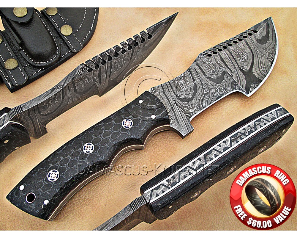 Tom Brown Full Tang Handmade Damascus Steel Tracker Knife DTK1004