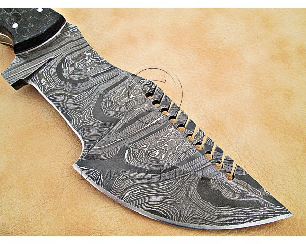 Custom Handmade Damascus Steel Full Tang Hunting and Survival Tracker Knife