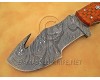 Gut Hook Full Tang Handmade Damascus Steel Tracker Knife DTK1018