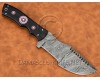 Tom Brown Full Tang Handmade Damascus Steel Ebony Tracker Knife DTK1052