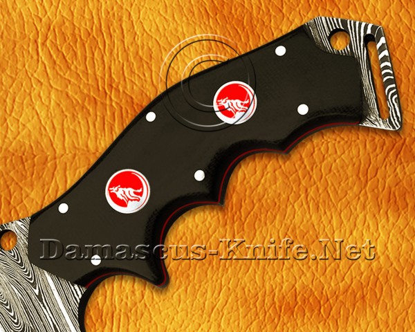 Custom Handmade Damascus Steel Full Tang Tanto Tracker Knife