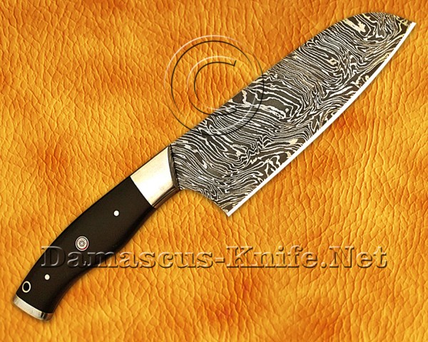 Personalized Damascus Steel Handmade Kitchen Knife Set 5 Knives Micarta Handle