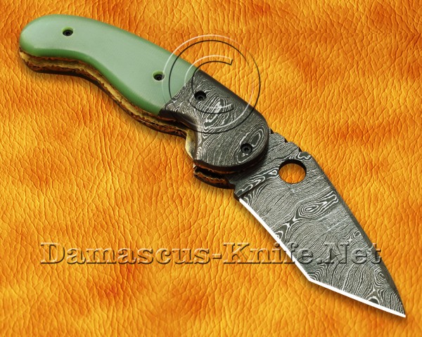 Handmade Damascus Steel Hunting and Survival Folding Knife DFK765