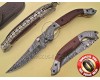 Handmade Damascus Steel Collectible Folding Knife DFK766