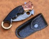 Custom Handmade Damascus Steel Karambit Folding Knife Camel Bone DFK771
