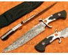 Handmade Damascus Steel Bowie Knife DHK881