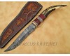 Custom Handmade Damascus Steel Hunting and Survival Bowie Knife DHK891
