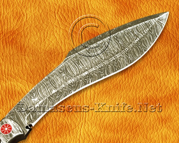 Custom Handmade Damascus Steel Hunting and Survival Full Integral Kukri Knife
