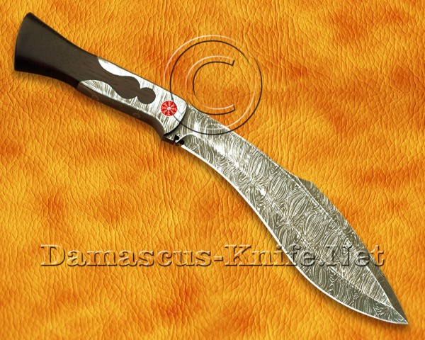 Custom Handmade Damascus Steel Hunting and Survival Full Integral Kukri Knife