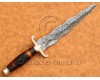 Handmade Feather Damascus Steel Collectible Kris Dagger Knife DHK913
