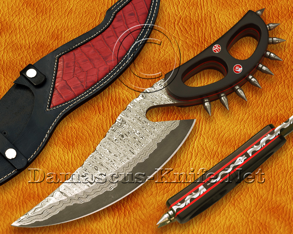 Custom Handmade Damascus Steel Hunting and Survival Sanmai Cobra Movie Knife DHK915A