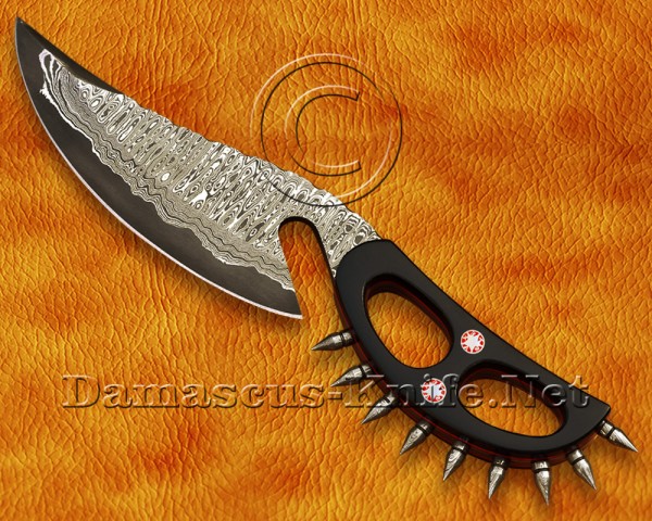 Custom Handmade Damascus Steel Hunting and Survival Sanmai Cobra Movie Knife DHK915B