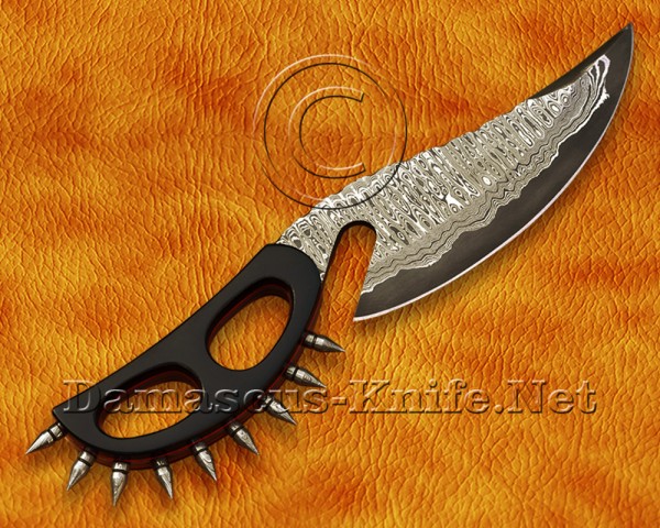 Custom Handmade Damascus Steel Hunting and Survival Sanmai Cobra Movie Knife DHK915C