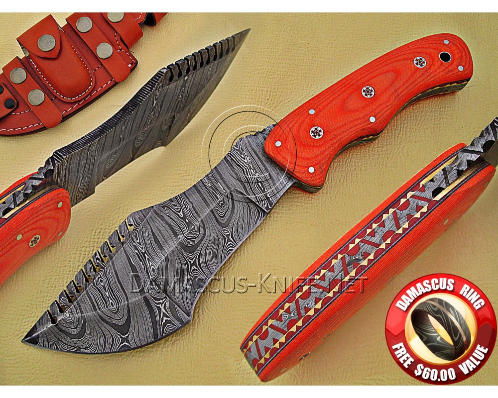 Tom Brown Full Tang Handmade Damascus Steel Tracker Knife DTK924