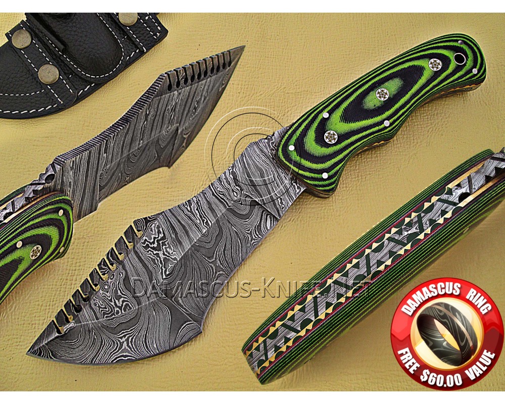 Tom Brown Full Tang Handmade Damascus Steel Tracker Knife DTK925