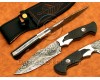 Handmade Damascus Steel Skinner Hunting Survival Bowie Knife DHK963