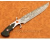 Custom Handmade Damascus Steel Hunting and Survival Bowie Knife DHK964