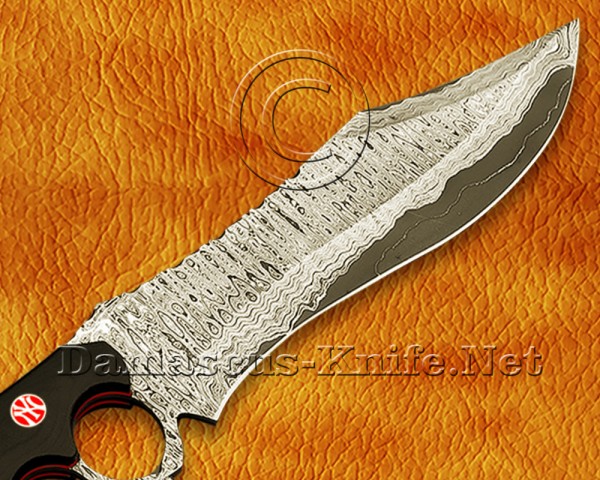 Custom Handmade Damascus Steel Hunting and Survival Sanmai Trench Knife DHK967A