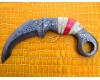 Custom Handmade Damascus Karambit Knife - Camel Bone (ARS-700)