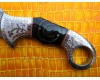 Custom Handmade Damascus Karambit Knife - Bull Horn (ARS-707)