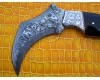 Custom Handmade Damascus Karambit Knife - Bull Horn (ARS-717)