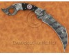 Full Tang Handmade Big Damascus Karambit Knife USA Shield Mosaic Pin ARS-720