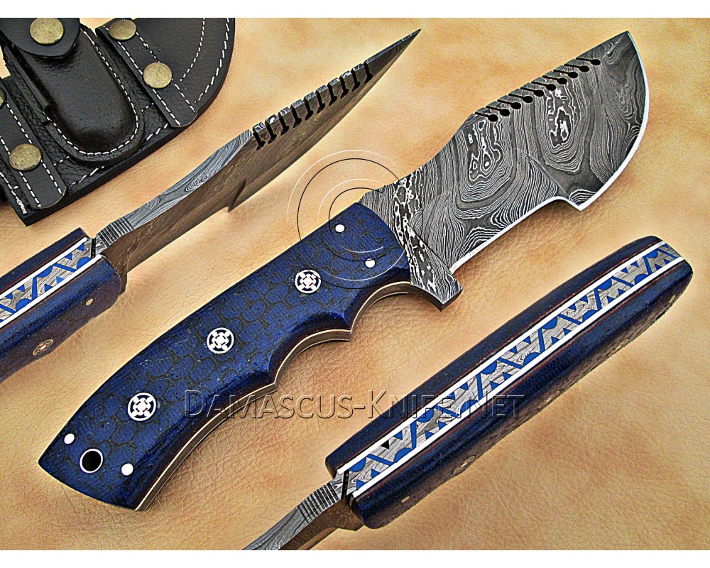 Tom Brown Full Tang Handmade Damascus Steel Hunting and Survival Tracker Knife DTK1002