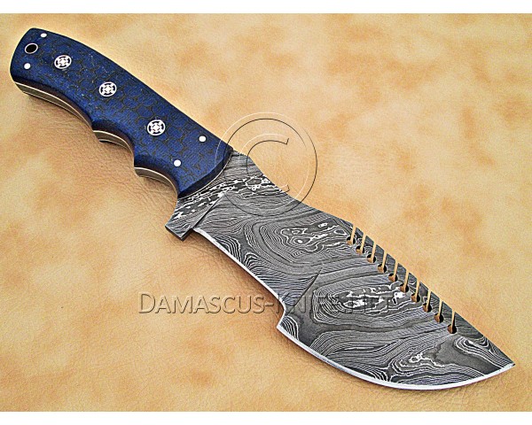 Tom Brown Full Tang Handmade Damascus Steel Hunting and Survival Tracker Knife DTK1002