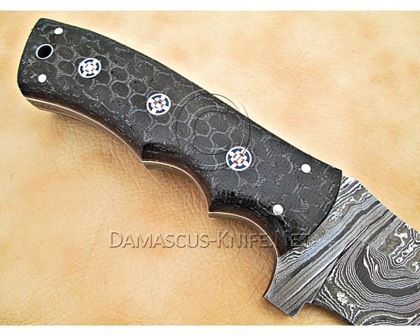 Tom Brown Full Tang Handmade Damascus Steel Hunting and Survival Tracker Knife DTK1004