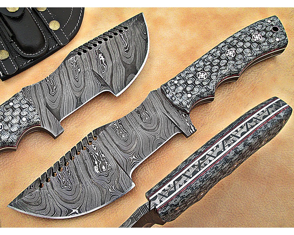 Tom Brown Full Tang Handmade Damascus Steel Hunting and Survival Tracker Knife DTK1006