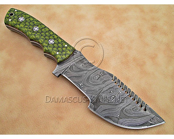 Tom Brown Full Tang Handmade Damascus Steel Hunting and Survival Tracker Knife DTK1007