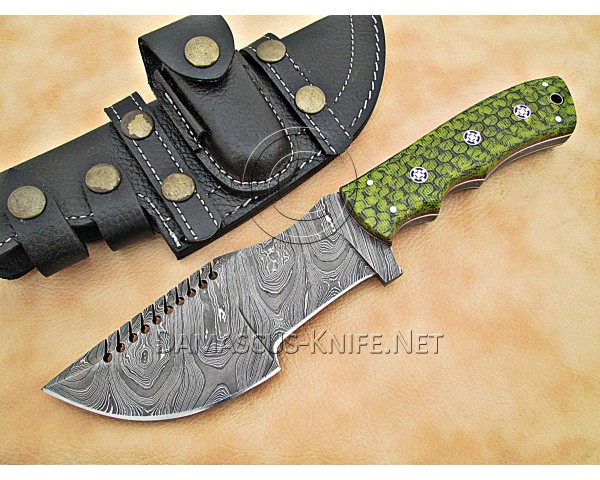 Tom Brown Full Tang Handmade Damascus Steel Hunting and Survival Tracker Knife DTK1007