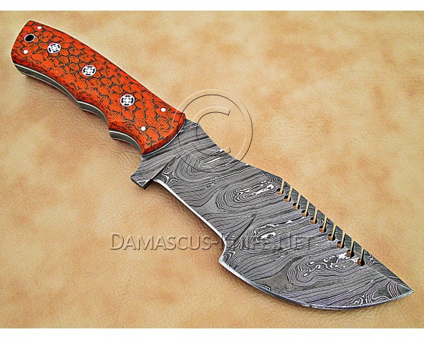 Tom Brown Full Tang Handmade Damascus Steel Hunting and Survival Tracker Knife DTK1008