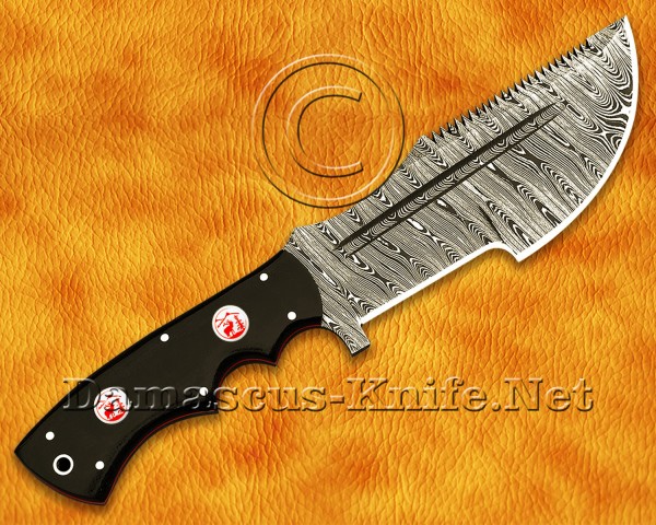 Tom Brown Handmade Damascus Steel Full Tang Hunting and Survival Tracker Knife DTK1053