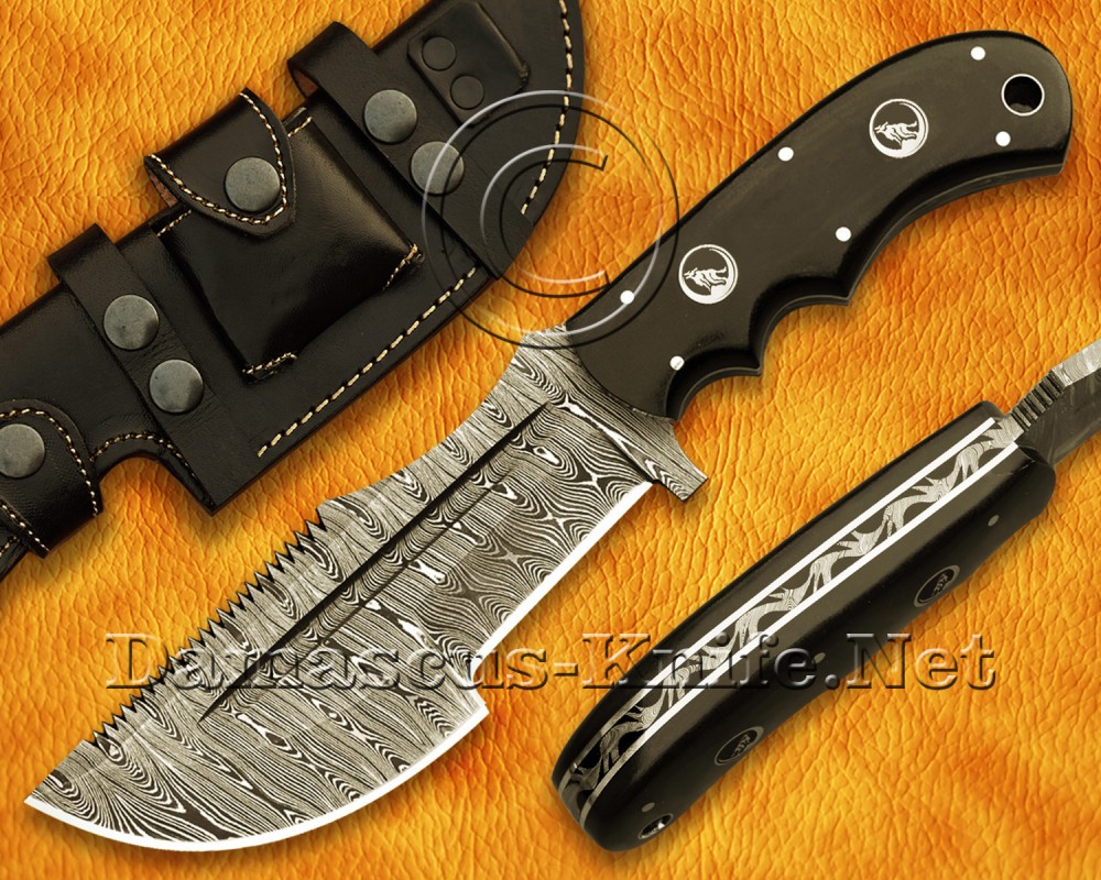 Tom Brown Handmade Damascus Steel Hunting and Survival Tracker Knife DTK920