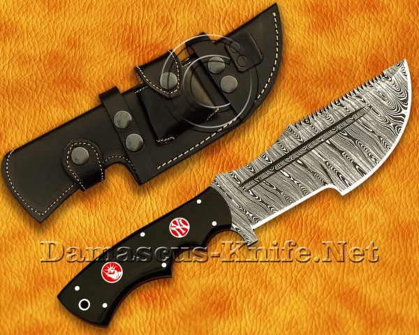 Tom Brown Full Tang Handmade Damascus Steel Hunting and Survival Tracker Knife DTK927