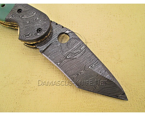 Handmade Damascus Steel Collectible Folding Knife DFK765