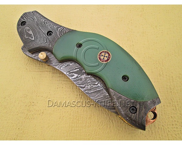Handmade Damascus Steel Collectible Folding Knife DFK768