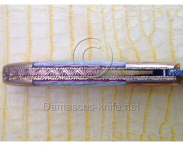 Handmade Damascus Steel Collectible Folding Knife DFK806