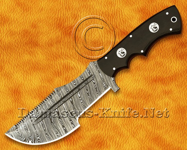 Custom Handmade Full Tang Damascus Steel Hunting and Survival Knife DHK818