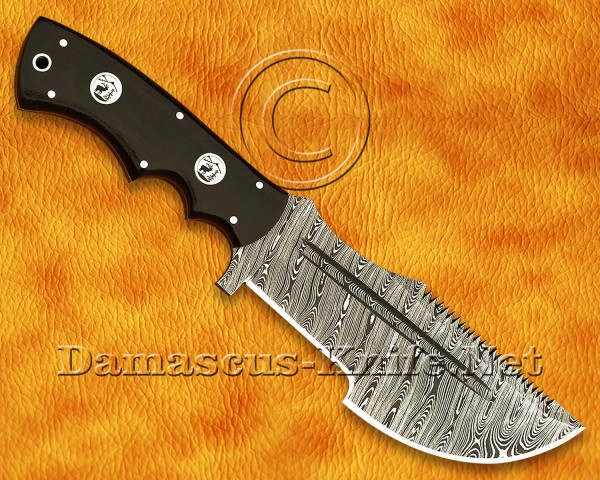 Custom Handmade Full Tang Damascus Steel Hunting and Survival Knife DHK818