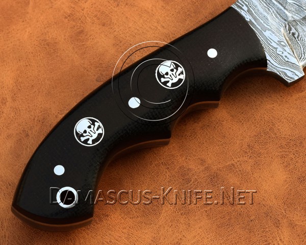 Custom Handmade Full Tang Damascus Steel Hunting and Survival Knife Set DHK819