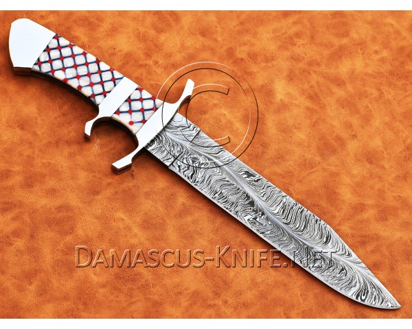 Custom Handmade Damascus Steel Loveless Big Bear Sub-hilt Fighter Hunting Knife DHK957