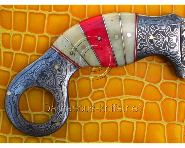 Custom Handmade Damascus Karambit Knife - Camel Bone (ARS-700)