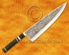 Personalized Engraving Stainless Steel Chef Knife Handmade Kitchen Gyuto Knife Ebony Wood 3 Steel Ring Handle