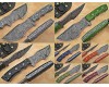 Lot of 7 Personalized Handmade Damascus Steel Arts and Crafts Hunting and Survival Tracker Knife