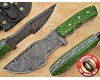 Lot of 7 Personalized Handmade Damascus Steel Arts and Crafts Hunting and Survival Tracker Knife