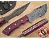 Lot of 7 Personalized Handmade Damascus Steel Arts and Crafts Hunting and Survival Tracker Knife