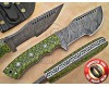 Lot of 7 Personalized Handmade Damascus Steel Arts and Crafts Hunting and Survival Tracker Knife